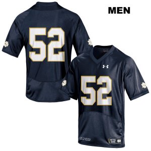 Notre Dame Fighting Irish Men's Bo Bauer #52 Navy Under Armour No Name Authentic Stitched College NCAA Football Jersey VPK5499PN